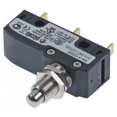 Microintrerupator cu buton, 250 V, 5 A, 1 CO, filet M10x0.75 - 347945