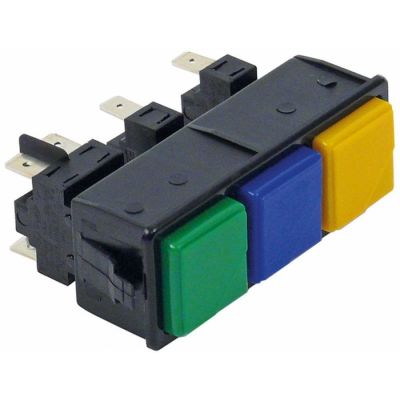 Ansablu intrerupator Mach 500083100, contacte 2NO/1NO, 250 V, 16 A, montare 28,5x77,5 mm, galben verde - 347957