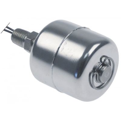 float switch thread 1/4" NPT 1NO ø 53mm L 90mm mounting ø 14mm 250V 0,4A cable cable length 600mm