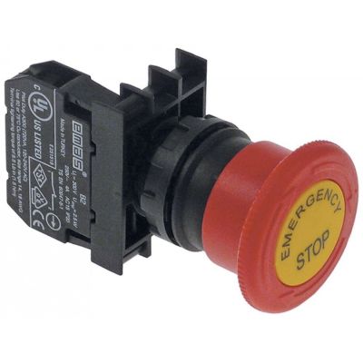 momentary push switch ø 22mm red 1NC 10A 1-pole SMCX