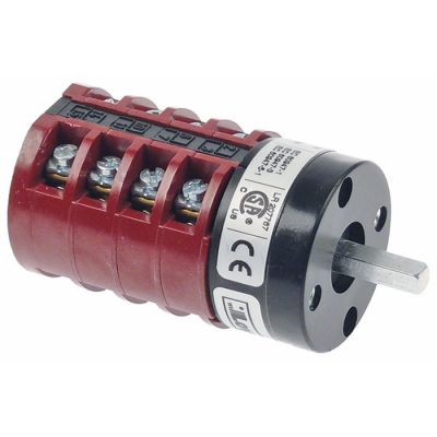 rotary switch 6 1-0-2-3-4-5 8 type 400V 20A shaft ø 5x5mm shaft length 16,28mm shaft square