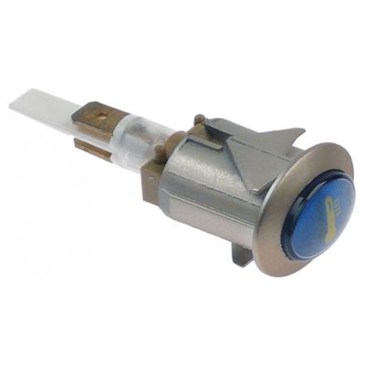 indicator light 20,6x16,4mm blue 230V connection male faston 6,3mm oval Qty 2