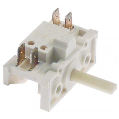 rotary switch 2 sets of contacts 2 0-1 type CH 400V 16A shaft ø 6x4,6mm shaft length 22mm