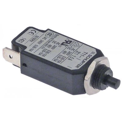 microswitch with plunger mounting distance 5mm 1,5A 1NO connection male faston 6,3mm