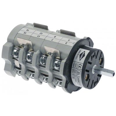 rotary switch sets of contacts 8 3 1-0-2 type CA0407412V 600 V 40 A shaft ø 5x5mm