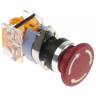 emergency stop switch ø 22mm 1NC 660V max. 16(4)A 0-1 latching red mushroom cap
