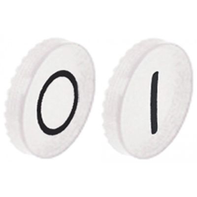 button plate ON/OFF white/white plastic