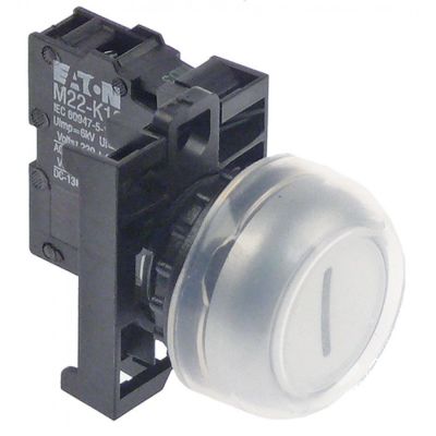 momentary push switch white ø 22,5mm 1NO on momentary