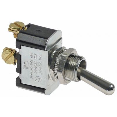 intrerupator cu parghie filet M10x0,75 1NO 120-240V 12/20A ON-OFF racord cu șurub