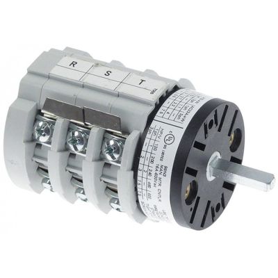 Comutator intrerupator cu 3 pozitii 1-0-2, 16 A, ax 5x5 mm, lungime ax 23 mm, CA0167085V - 348174
