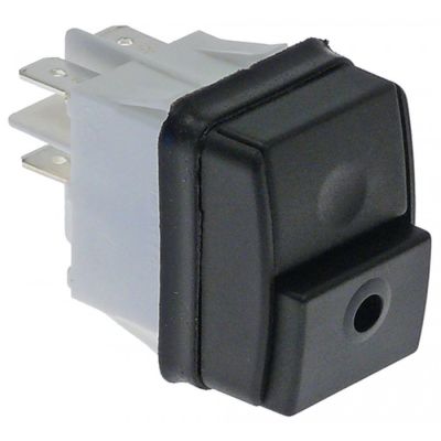 Intrerupător - buton cu 2 contacte 2 NO, 16 A, 250 V, negru, montare 30x22 mm - 348208