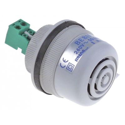 alarm device 240VAC ø 40mm 1 hole fixing mounting thread M12 82dB protection IP54