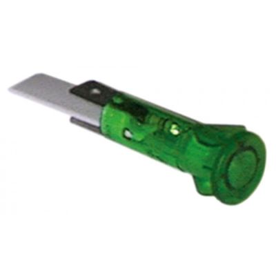 indicator light ø 10mm green 400V connection male faston 6,3mm Qty 5 pcs