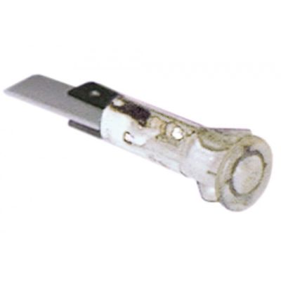 indicator light ø 10mm clear 400V connection male faston 6,3mm Qty 5 pcs