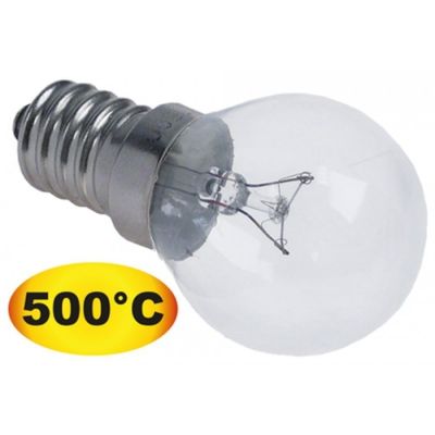 light bulb t.max. 500 °C socket E14 40 W 240 V ø 45 mm L 75 mm lens L 48 mm for (pizza) oven lamp