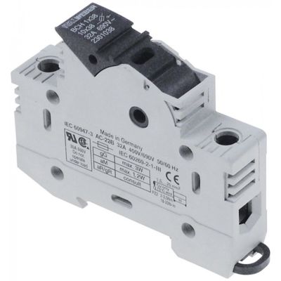 fuse holder suitable fuse ø10x38mm 32A rated voltage 690V cross section 1,5-25mm²