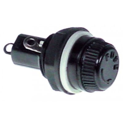fuse holder suitable fuse ø5x20mm ø 13,1mm 10A rated voltage 250V connection solder connection