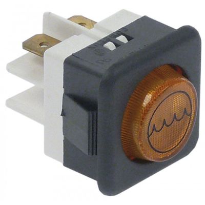 indicator lamp 26,5x25,5mm 230V yellow - Code 359011