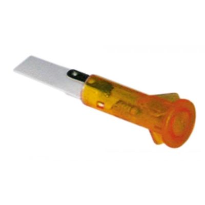 Lampa semnalizare 230V, montare ø 10 mm, galben, conectori 2.8 mm - 359231