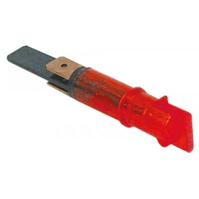 Lampa indicatoare rosie ø 9 mm, 230 V, conectori 6,3 mm - 359421