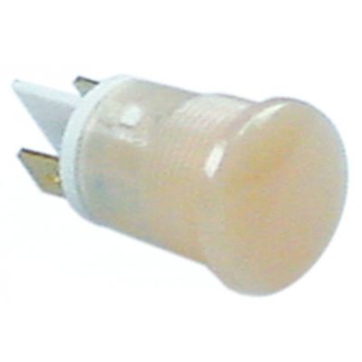 Lampa indicatoare alba, 400 V, montare ø 16 mm, conectori 6,3 mm - 359902