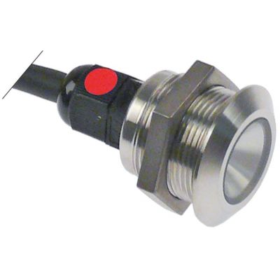 indicator light LED mounting ø 25 mm, 3 VDC, red, connection cable 1000 mm, 1 W, 350 mA