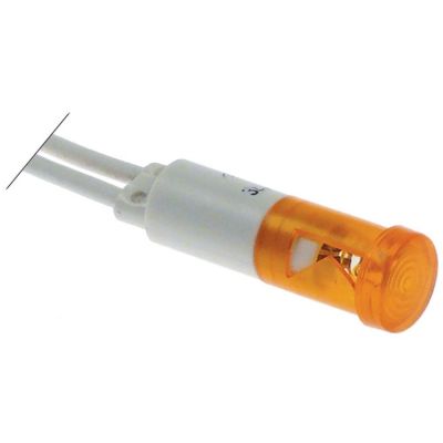 bec de semnalizare ø 9mm galben 380-400V racord cu 2 fire lungime cablu 200mm rez.temp.°C