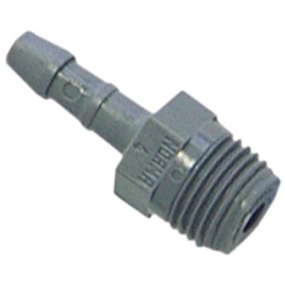 Racord plastic pentru furtun, ø 4 mm, filet ext 1/8" - 361688