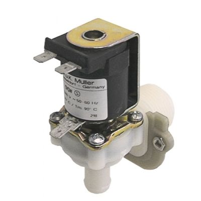 Electrovalva Muller unghiulara 230 V, intrare 3/4", iesire 14,5 mm, DN10, t.max. 90°C, duty cycle 100% - 370001