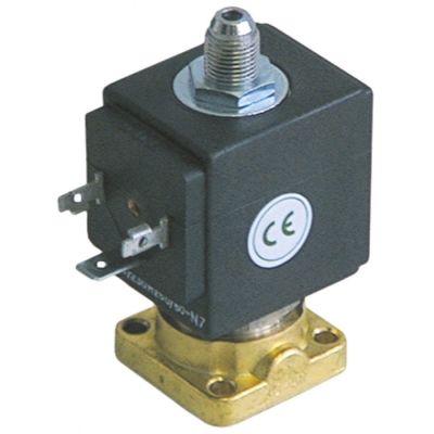 Electrovalva cu talpa patrata ODE, 3 cai, 24 V CA , deschidere nominala 2,5 mm, priza DIN, -10°+140°C - 370204