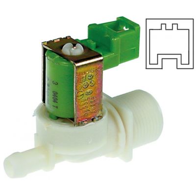 Electrovalva dreapta, 230 V, intrare ¾", iesire 11,5 mm, deschidere nominala DN10, EATON (INVENSYS) - Cod 370268