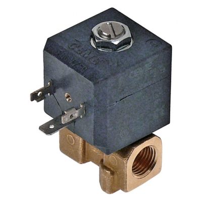 Electrovalva 2 Cai, 230 V, CA, intrare ¼", iesire ¼", p max 13 bari, p min 0,1 bar, 50 Hz  - Cod 370319