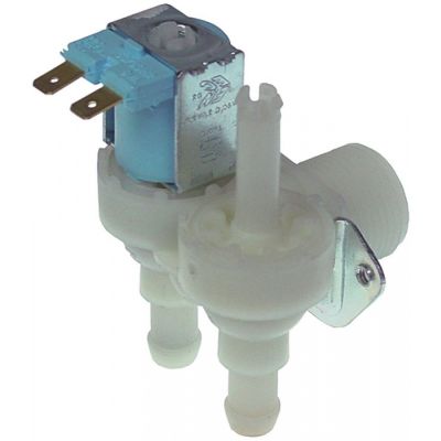 Electrovalva, 2 Cai, unghiulara, 230V, intrare ¾", iesire 11,5mm, t. max. 90°C, iesirea A 0,8l/min - Cod 370446