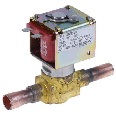 solenoid valve straight type 200RB5T4 230V p max 34,5bar connection solder connection 12,7mm