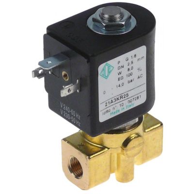 Electrovalva ODE 230V, racord 1/8", bobina 21A3KR, L 40 mm, p.max. 14 bar, priza DIN - 370573