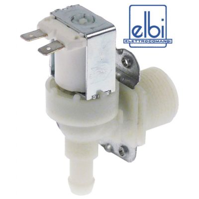 solenoid valve single angled 230V AC inlet ¾" outlet 11,5mm t.max. 60°C ELBI 319 plastic