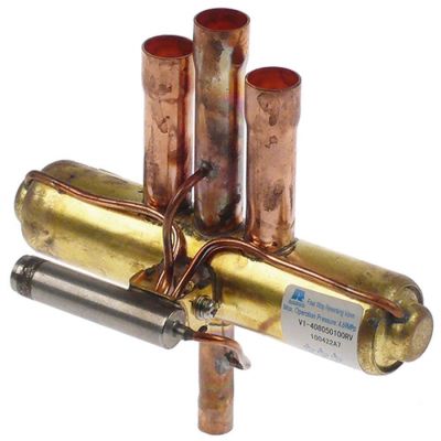 reversing valve 4-way Ranco type V1-408050100 inlet 1/2" (12,84mm) outlet 5/16" (8,01mm)