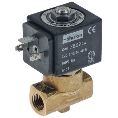 electrovalva 2-căi 208-240 intrare 1/4\" ieșire 1/4\" racord 1/4\" L 40mm DN 3mm