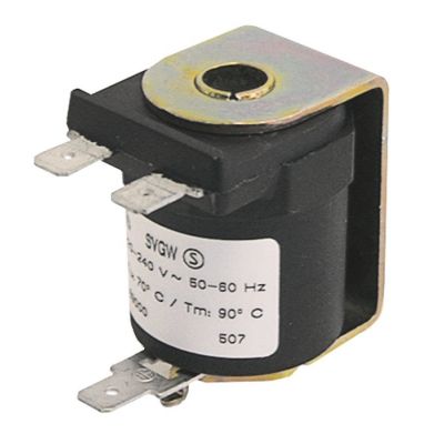 Bobina electrovalva A.u.k. Muller 230V, H 39,5 mm, diametrul int. 8,2 mm, conectori 6,3 mm - 371017