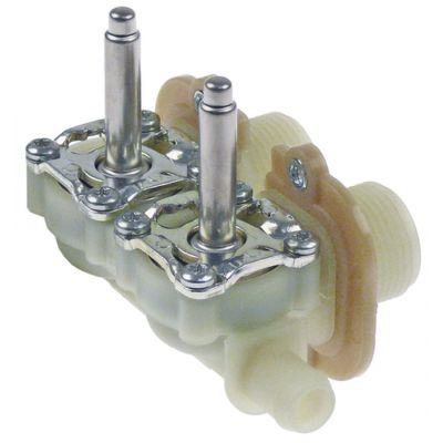 solenoid valve body double straight inlet 3/4" outlet 14,5mm DN10 t.max. 90°C duty cycle 100%