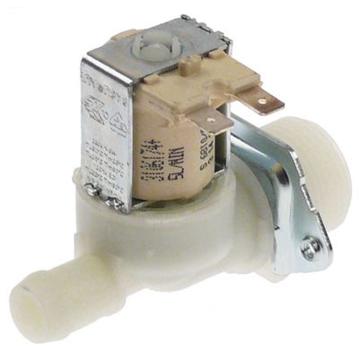 solenoid valve single straight 230V inlet 3/4" outlet 13,5mm input 15l/min t.max. 90°C