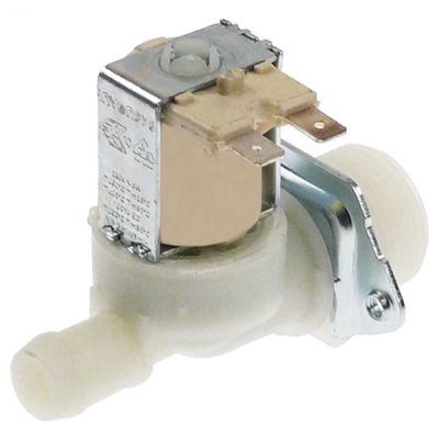 solenoid valve single straight 230V inlet 3/4" outlet 13,5mm input 5,5l/min DN10 t.max. 90°C