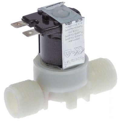 electrovalva simplu drept 230VAC intrare 1/2\" ieșire 1/2\" DN10 T.max. 90°C