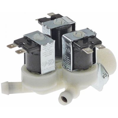 Electrovalva tripla dreapta 230 VAC, intrare 3/4", iesire 11,5 mm, reductor debit iesire 2.5l/min - 374104