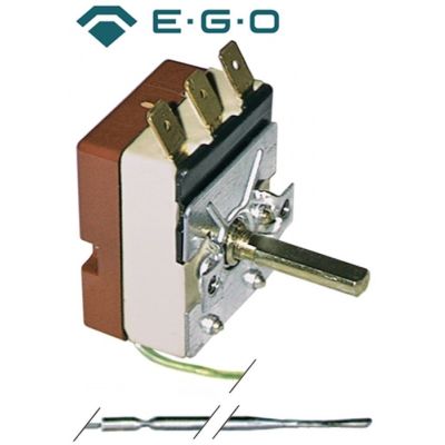 Termostat, temperatura maxima 110 °C, gama temperatura 30-110 °C, 1 contact, 16 A, senzor ø 3,1 mm, lungime senzor 197 mm - Cod 375008