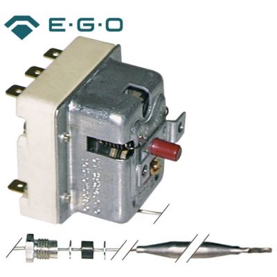 Termostat de siguranta 105°C, 3 contacte, 20A, senzor ø 6 mm, lungime senzor 94 mm, EGO 55.32524.010 - 375014