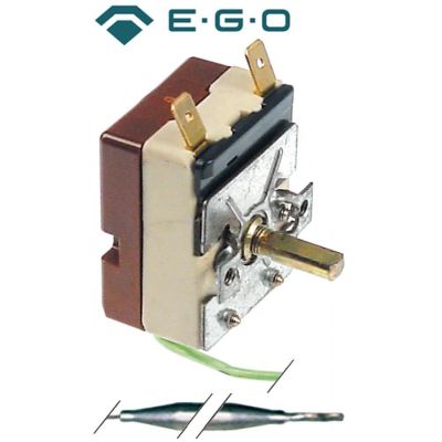 Termostat friteuza gogosi, 60-215°C, 16 A, senzor ø 6 mm, lungime senzor 77 mm, capilar L 2250 mm - 375123