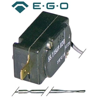 Termostat de siguranta 98°C, contact 16A, senzor ø 3 x 248 mm, lungime tub capilar 1770 mm - 375213