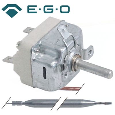 Termostat reglabil 30-110 °C, contact 16A, unghi de rotatie 270°, senzor ø 6x138 mm, capilar 880 mm - 375238