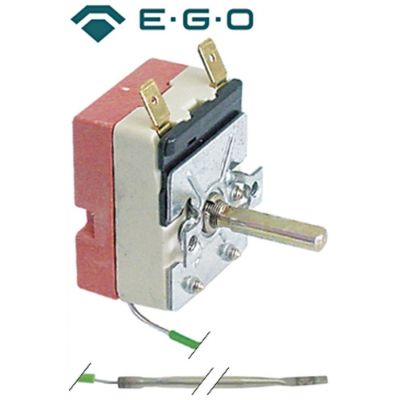 Termostat, temperatura maxima 93°C, gama temperatura 28-93°C, 1 contact, 16 A, senzor ø 3,1 mm, lungime senzor 244 mm - Cod 375304